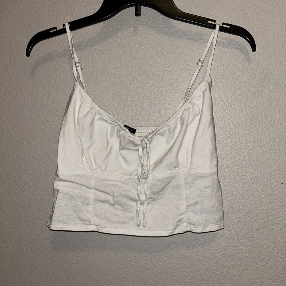 Brandy Melville White Spaghetti Strap Crop Top